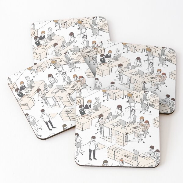 Item preview, cartoon doodle of people working in the office designed and sold by amrakm.