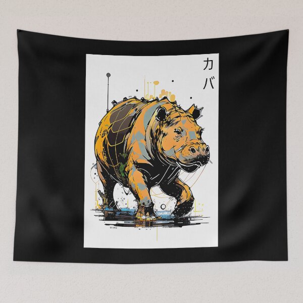 Item preview, Hippopotamus - Inkpunk designed and sold by CyberInc.