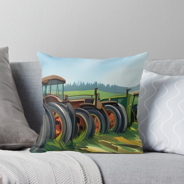 Item preview, Old green tractors out standing in a field designed and sold by Eric's Digital Artistry.