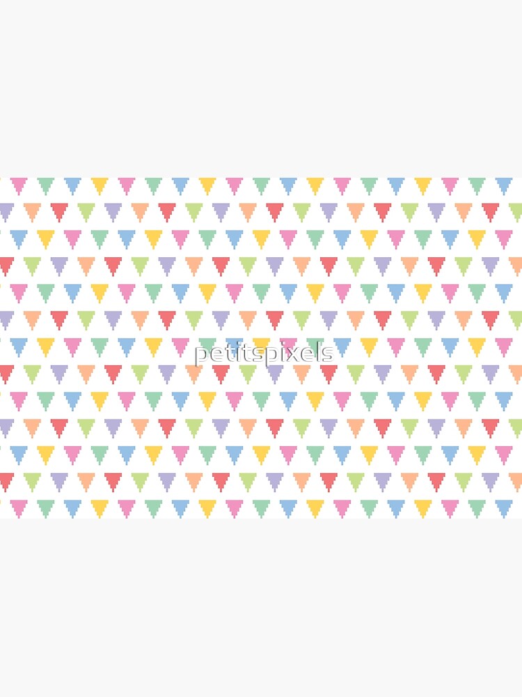 Thumbnail 4 of 4, Zipper Pouch, Rainbow of pixelated triangles designed and sold by petitspixels.
