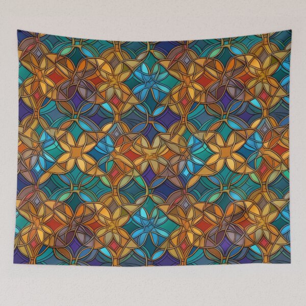 Item preview, Vibrant Stained Glass Pattern Art designed and sold by GiveMeMood.