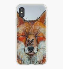 The fox and the butterfly iPhone Case