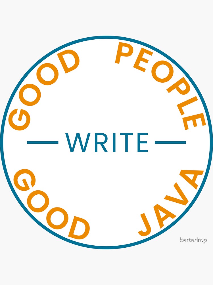 Thumbnail 3 of 3, Sticker, Good People Write Good Java Sticker designed and sold by kartedrop.