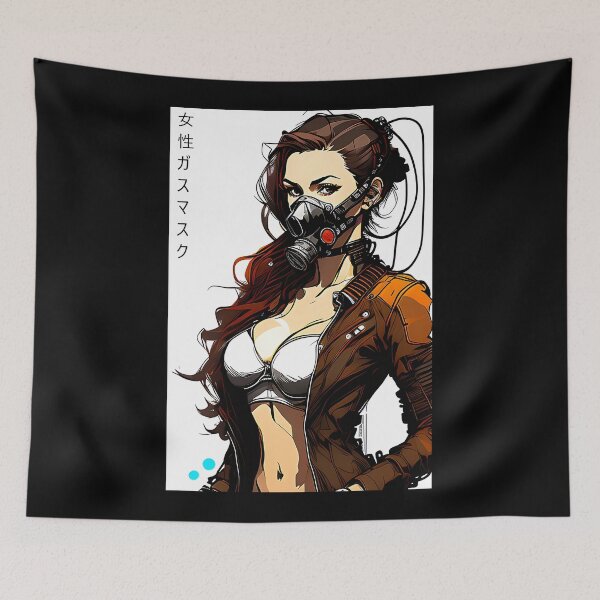 Item preview, Woman with Gas Mask - Inkpunk designed and sold by CyberInc.
