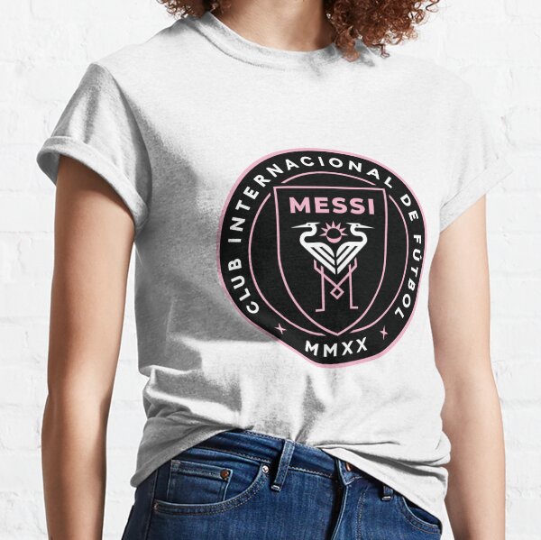 The Messi Store Rosa Vibe Messi Silhouette Women'S Tee Shirt