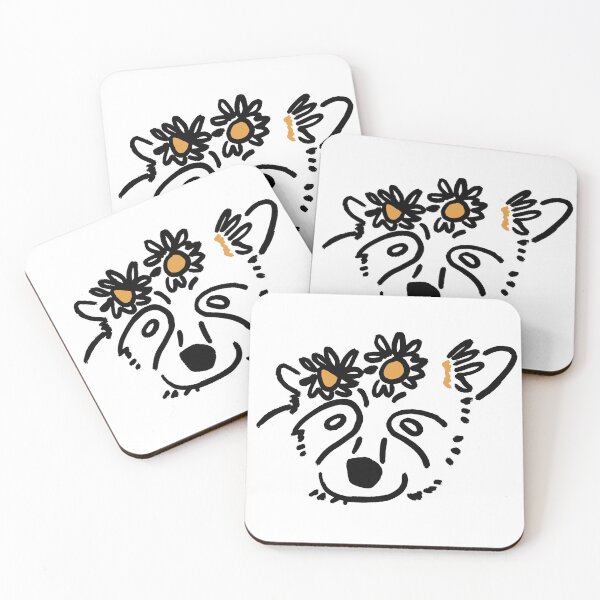 Item preview, Raccoon with flower crown  designed and sold by ct_portf.