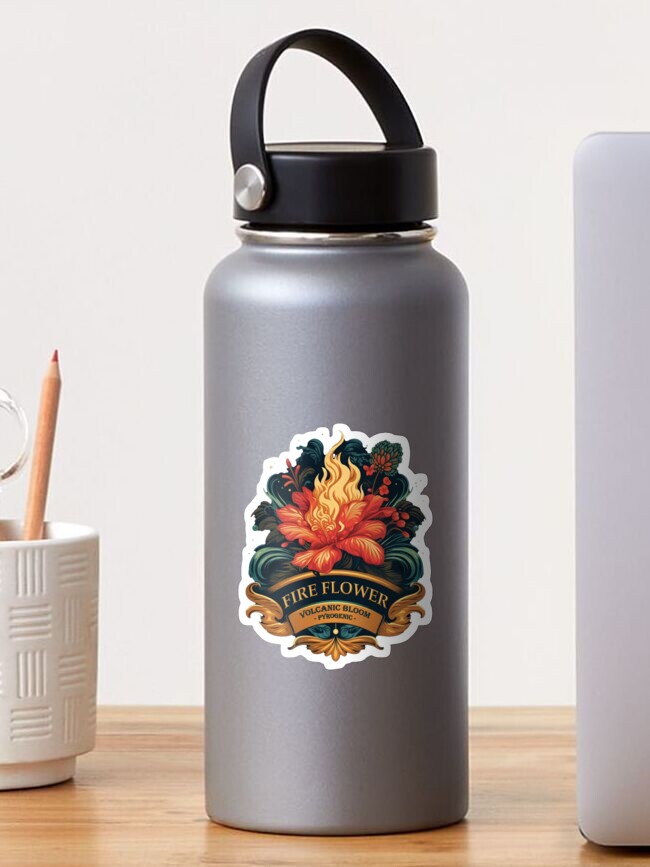 Thumbnail 1 of 3, Sticker, Fire Flower Alchemy Ingredient Magic Potion designed and sold by PandemoniaLLC.