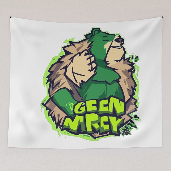 Item preview, Green Big Teddy Bear Logo designed and sold by printyai.
