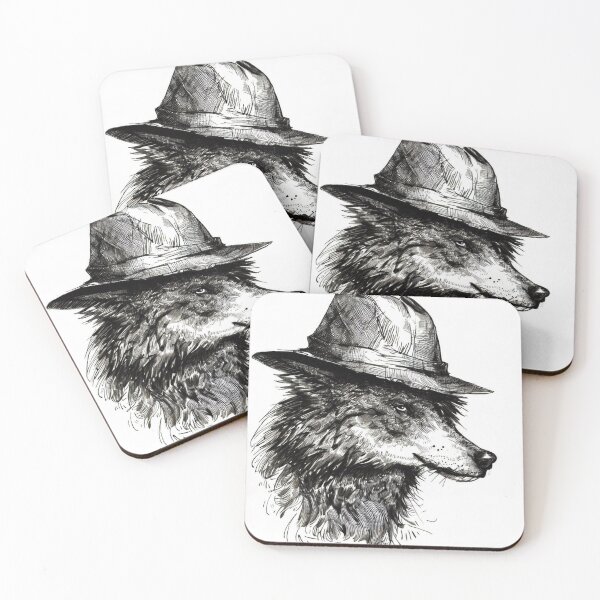 Item preview, Detective wolf drawing designed and sold by MantasDesign17.