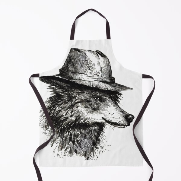 Item preview, Detective wolf drawing designed and sold by MantasDesign17.