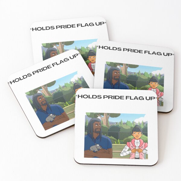 Item preview, Holds Pride Flag up: Applejack and Freddie  designed and sold by whatsfnext.