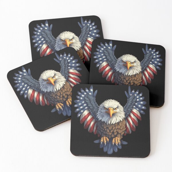 Item preview, American eagle with American flag in wings designed and sold by mixzer.