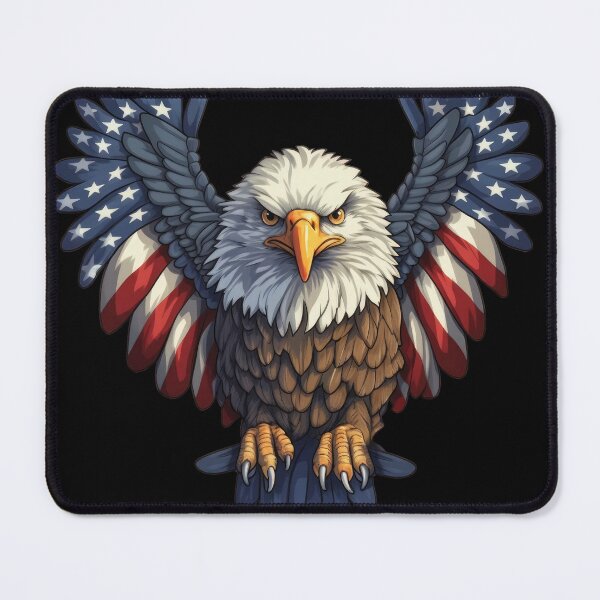 Item preview, American eagle with American flag in wings designed and sold by mixzer.