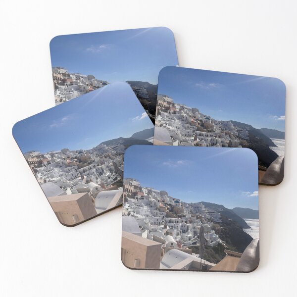 Item preview, Santorini Island, Greece - Buildings with Bright Sun designed and sold by helloiamskye.
