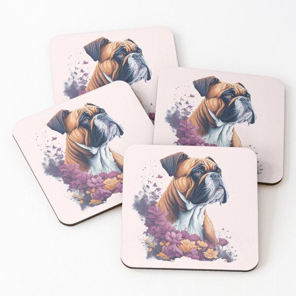 Item preview, Perro boxer de Flowers and Leaves designed and sold by shokA Design.