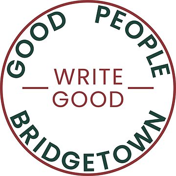 Artwork thumbnail, Good People Write Good Bridgetown Sticker by kartedrop