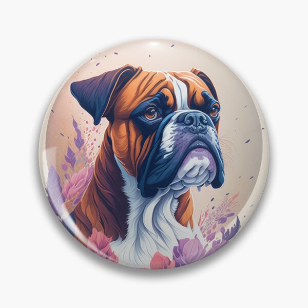 Item preview, Perro Boxer de Flowers and moon designed and sold by shokA Design.
