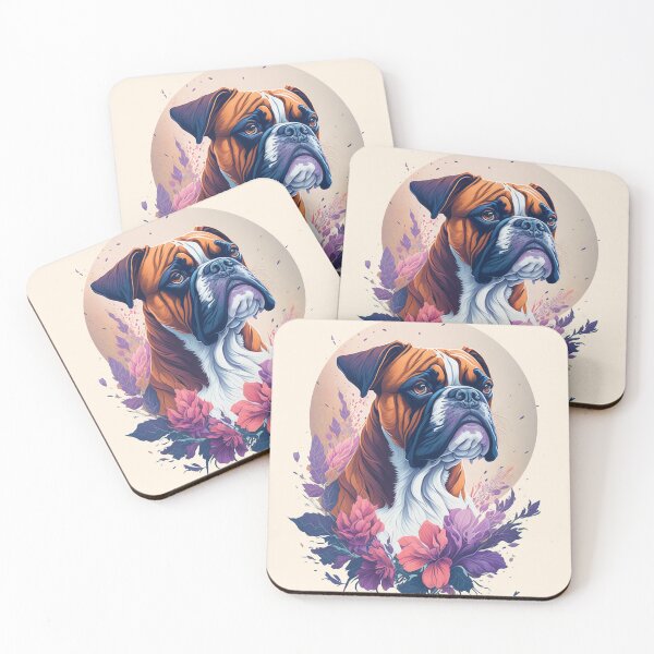 Aperçu de l'œuvre Chien Boxer par Flowers and moon créée et vendue par shokA Design.