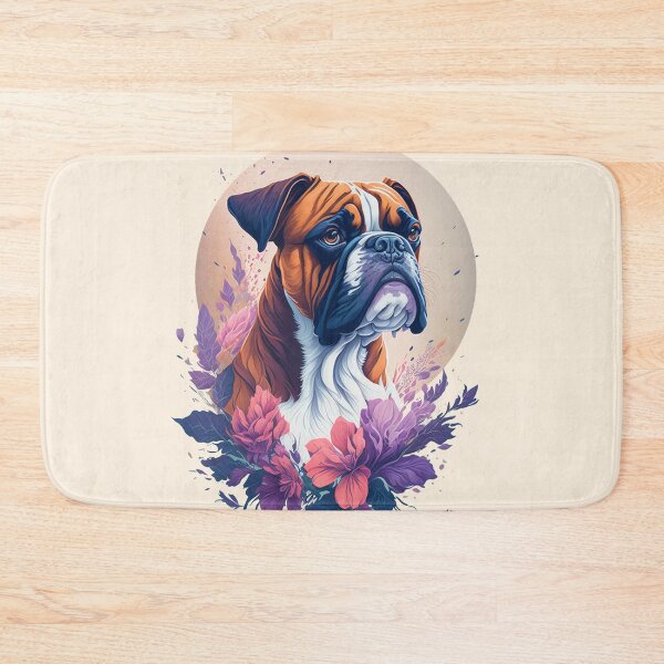 Item preview, Perro Boxer de Flowers and moon designed and sold by shokA Design.