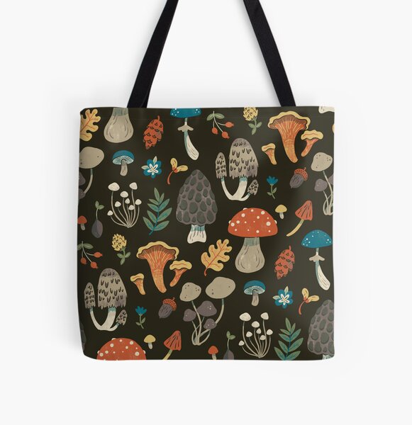 Buy Snails & Mushrooms Market Tote Bag - Canvas Shopping Bag