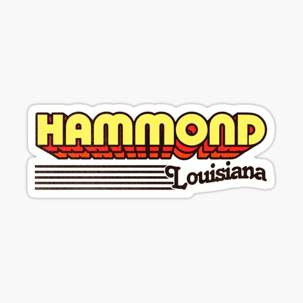 "Hammond, Louisiana Retro Stripes" Sticker for Sale by retroready Redbubble