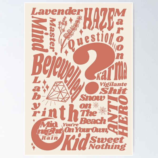 Item preview, Midnights | Album Tracklist | Taylor Swift designed and sold by ardoillustrates.