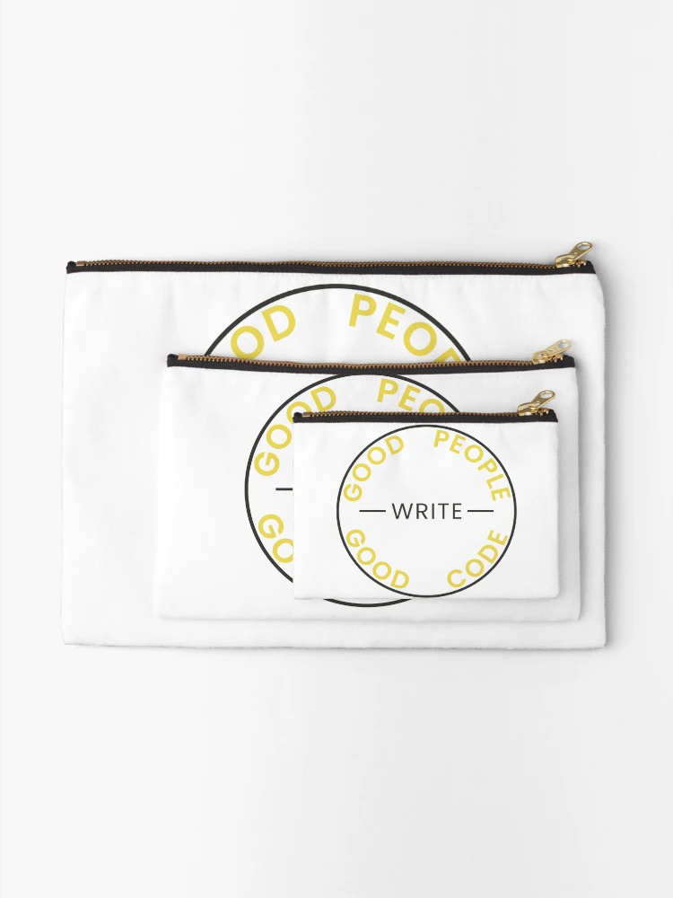 Thumbnail 2 of 4, Zipper Pouch, Good People Write Good Code - JavaScript Edition Sticker designed and sold by Good People | Tools of the Trade.