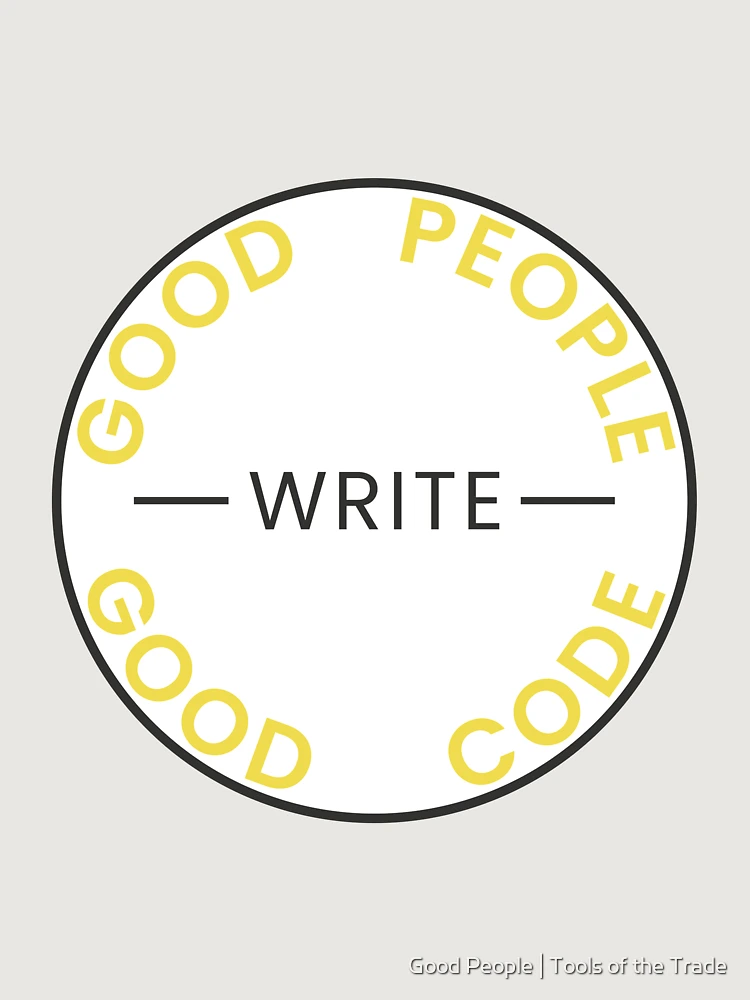 Thumbnail 6 of 6, Premium Oversized Sweatshirt, Good People Write Good Code - JavaScript Edition Sticker designed and sold by Good People | Tools of the Trade.