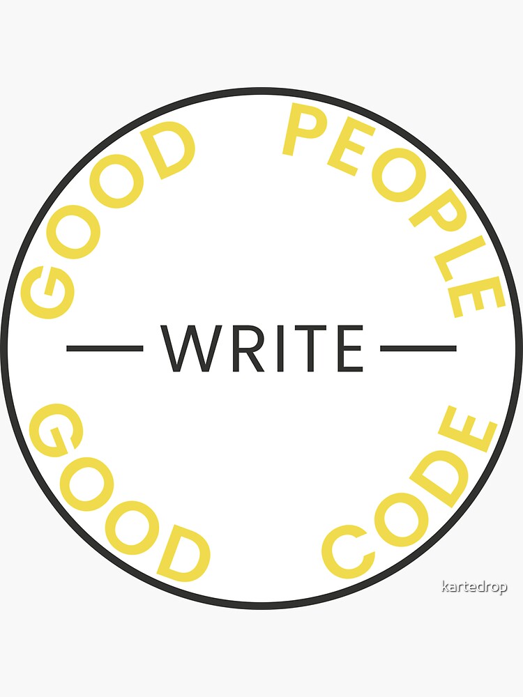 Thumbnail 3 of 3, Sticker, Good People Write Good Code - JavaScript Edition Sticker designed and sold by kartedrop.