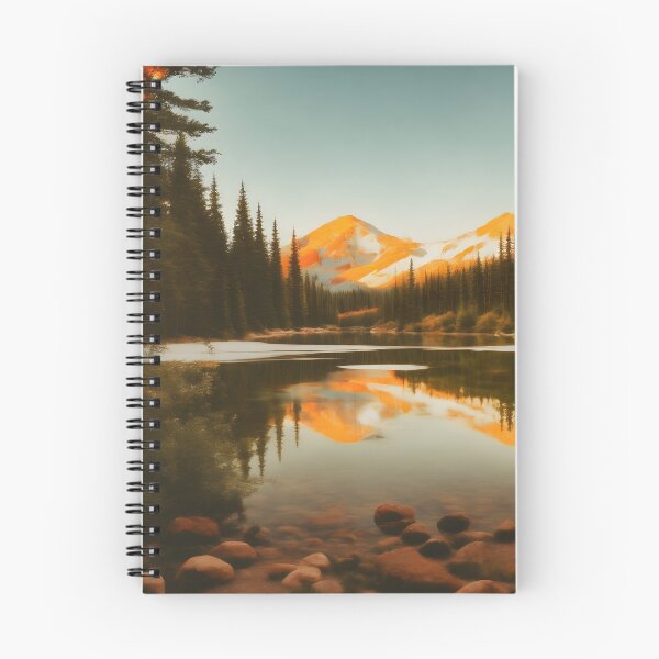 Item preview, Lake Landscape with Mountains and Forest in Vintage Style designed and sold by JacobVisuals.