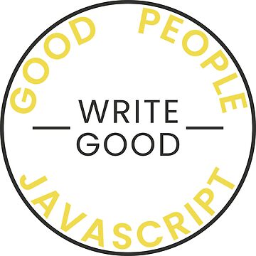 Artwork thumbnail, Good People Write Good JavaScript Sticker by kartedrop