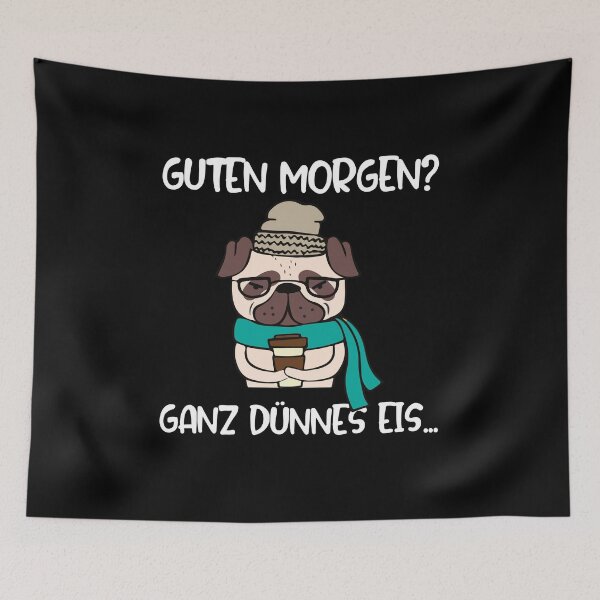 Item preview, Guten Morgen? Ganz Dünnes Eis Hund Kaffee Büro Hunde designed and sold by Lenny Stahl.