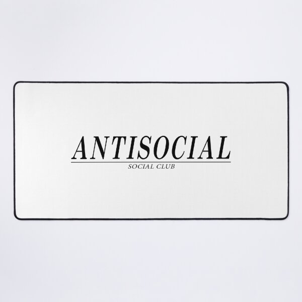 Item preview, Antisocial | Social Club | Black on Transparent Slogan Design designed and sold by Iamglitchy.