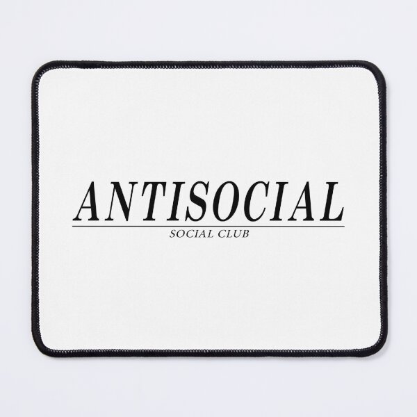 Item preview, Antisocial | Social Club | Black on Transparent Slogan Design designed and sold by Iamglitchy.