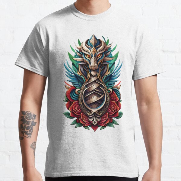 Blouse Tattoo Men, Medieval Shirt, Tops Tees