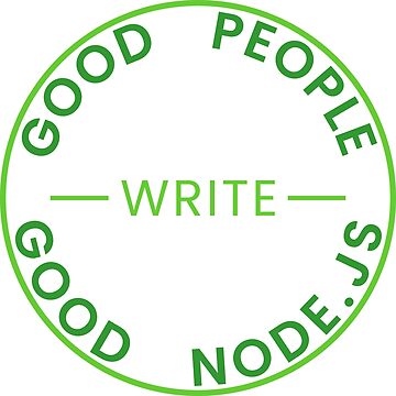 Artwork thumbnail, Good People Write Good Node.js Sticker by kartedrop