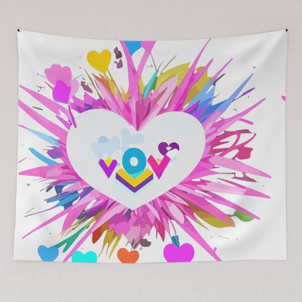 Item preview, Colorful Love Explosion designed and sold by printyai.