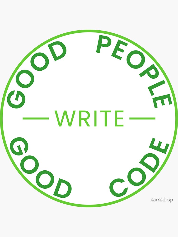 Thumbnail 3 of 3, Sticker, Good People Write Good Code - Node.js Edition Sticker designed and sold by kartedrop.