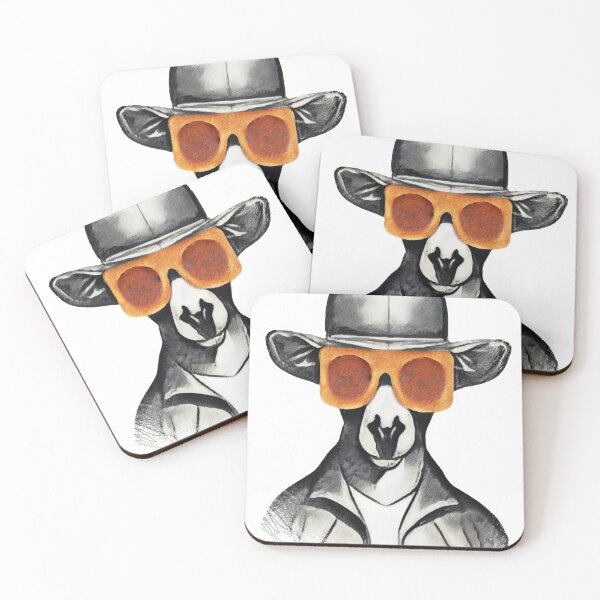 Item preview, The fashionable Kangaroo Geek - funny illustration designed and sold by Wolfsee.