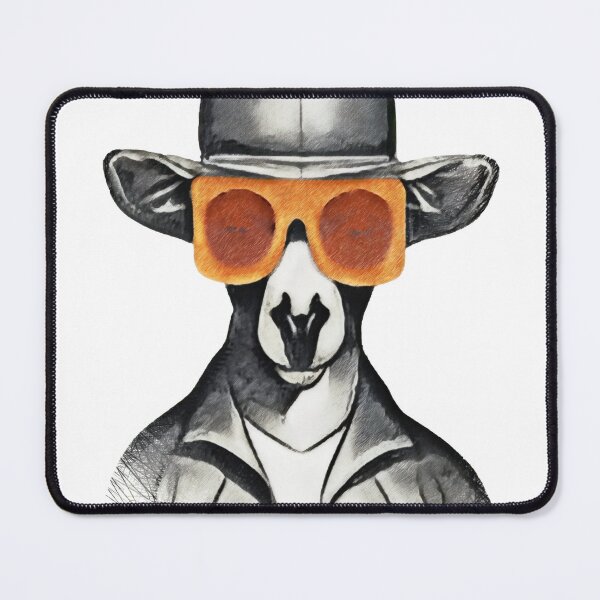 Item preview, The fashionable Kangaroo Geek - funny illustration designed and sold by Wolfsee.