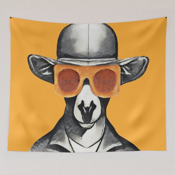 Item preview, The fashionable Kangaroo Geek - funny illustration designed and sold by Wolfsee.