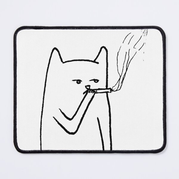 Item preview, smoking cat designed and sold by Claudiaandreal.