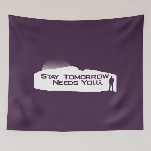Item preview, pancreatic cancer  Awareness purple ribbon stay tomorrow needs you  designed and sold by shaderepublic.