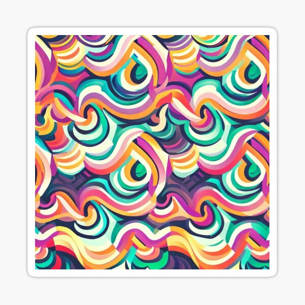 Item preview, Abstract graphics colorful ribbons rainbow colors matte without shine designed and sold by JaroDesign2023.