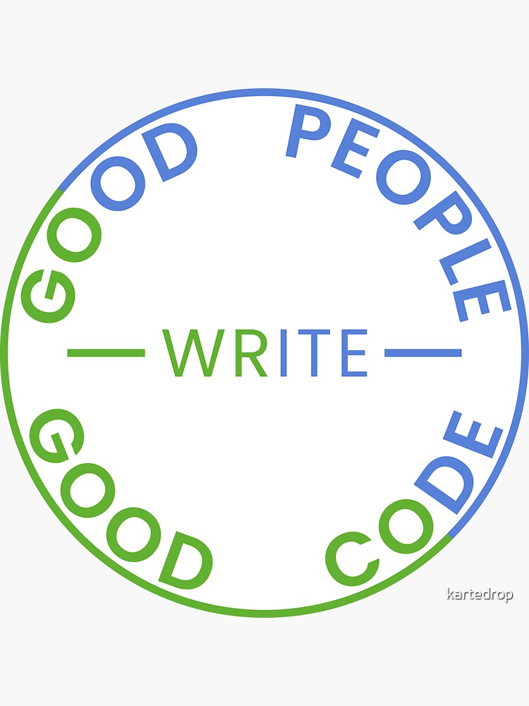 Thumbnail 3 of 3, Sticker, Good People Write Good Code - Clojure Edition Sticker designed and sold by kartedrop.