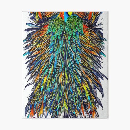 Scratch Paper Art: Feathers on a Wall