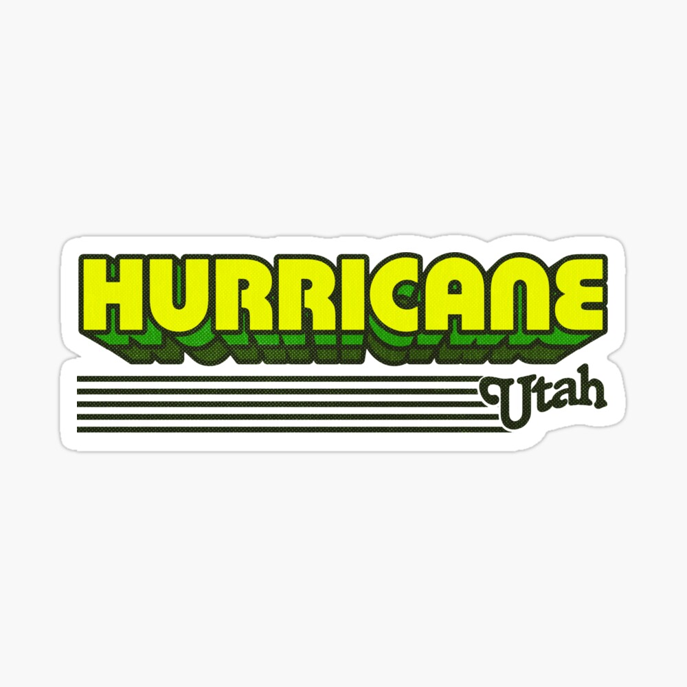 Hurricane, Utah | Retro Stripes Sticker