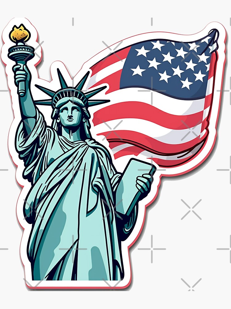 Cartoon-Aufkleber die Freiheitsstatue in New York City 17333845 PNG