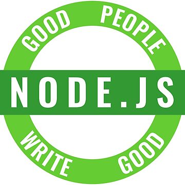 Artwork thumbnail, Good People Write Good Node.js Sticker by kartedrop