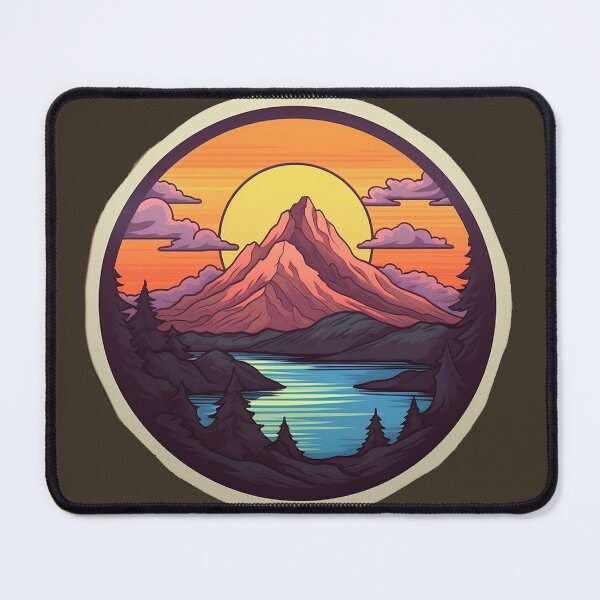 Item preview, Sunset Mountainscape Print by kidkye designed and sold by kidkye.